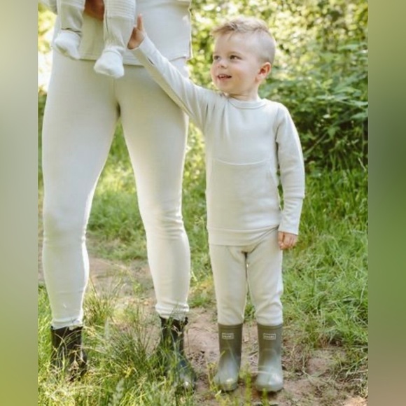 Goumi  Thermal Organic Cotton Jogger Set Color Stone - Picture 3 of 16